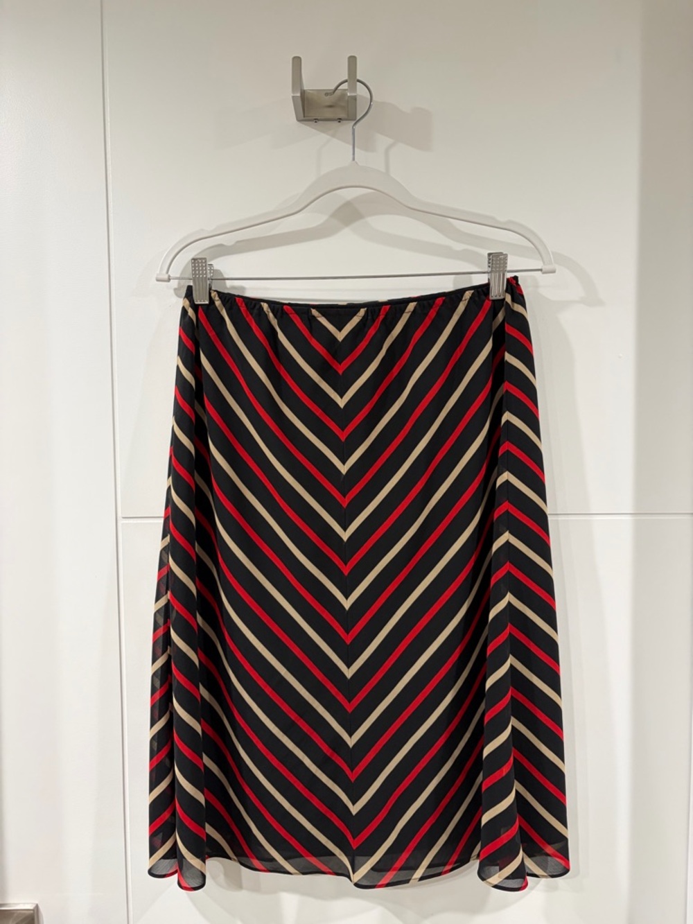 New York and Company Chevron A-Line Skirt, medium, worn twice